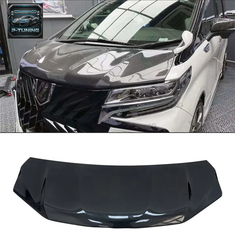 

Upgraded Carbon Fiber Front Hood for Toyota Alphard 30 Series Stylish Bodykit with New Engine Bonnet Cover Front Bumper