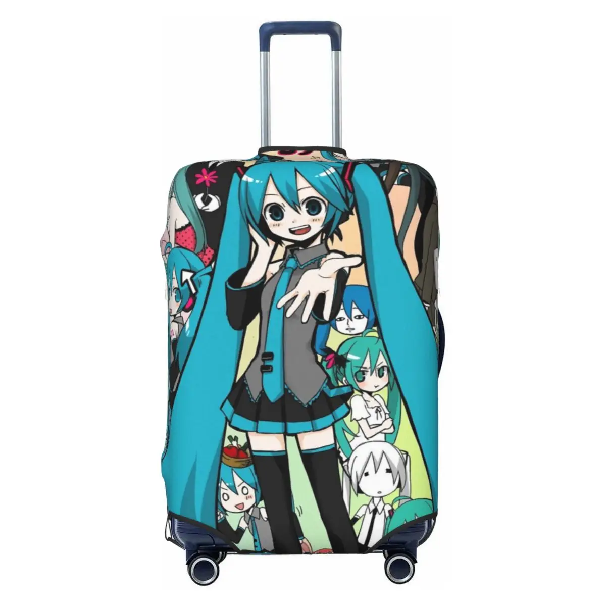 カスタム初音ミク-vocaloid-ロックアニメスーツケースカバー防塵荷物保護カバー-18-32-インチ用