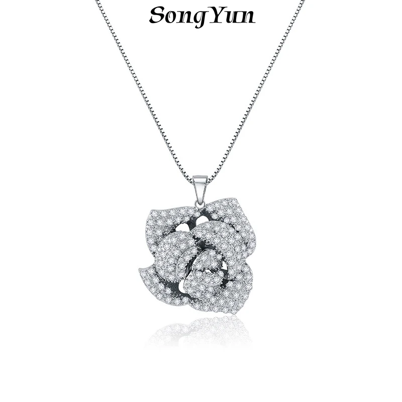 

SongYun Jewelry MHT Quality Brass Necklace Pendant Chain CZ 7A Zircon Glamorous Style Bridal Jewelry Women Necklaces Jewelry