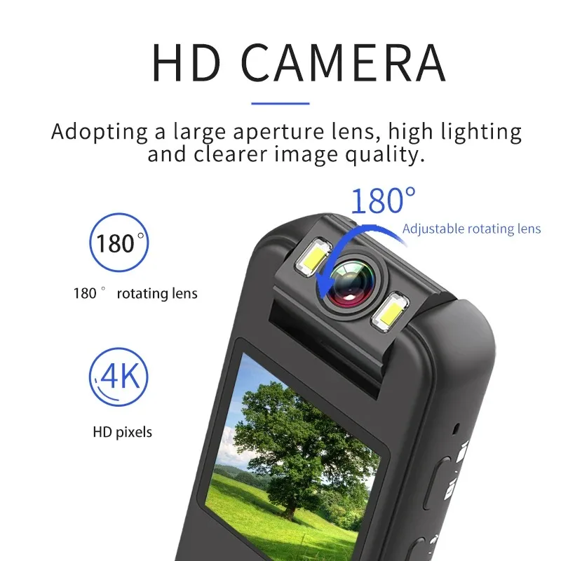 

Мини-камера Ultra HD 4K, Wi-Fi, портативный маленький цифровой видеорегистратор, полицейский BodyCam, инфракрасная миниатюрная видеокамера ночного видения