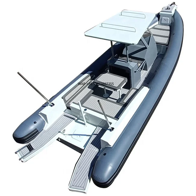 

Customizable Marine Vessel Orca Hypalon/PVC 28ft Aluminum Hull RIB 860 Inflatable Boat With Sundeck Comfortable Seating