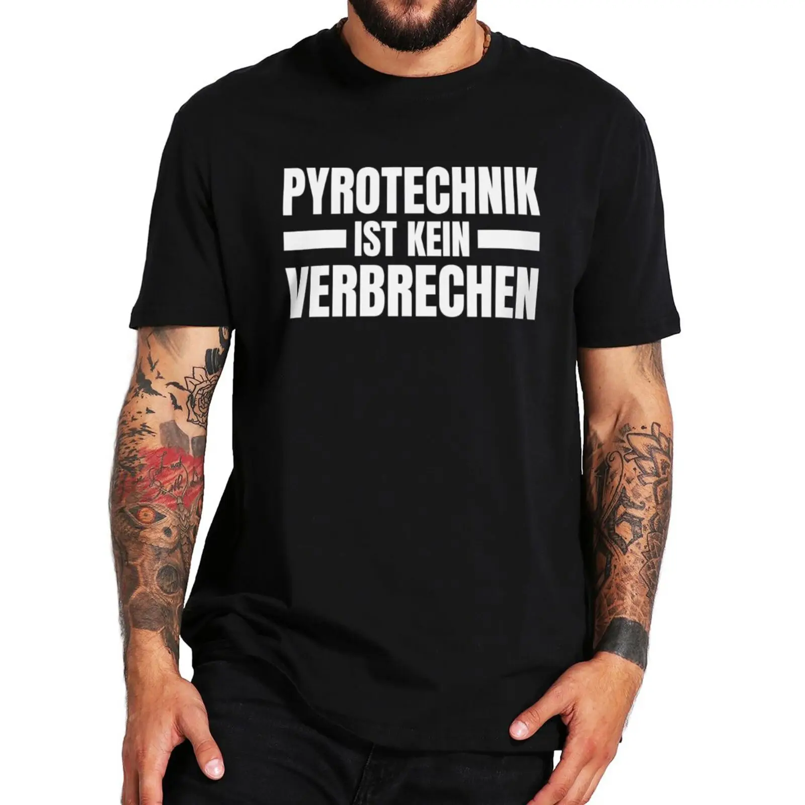 Pyrotechnik Ist Doch Kein Verbrechen T-shirt Funny German Humor Football Meme Tshirts Summer 100% Cotton Soft Unisex Tee Shirts