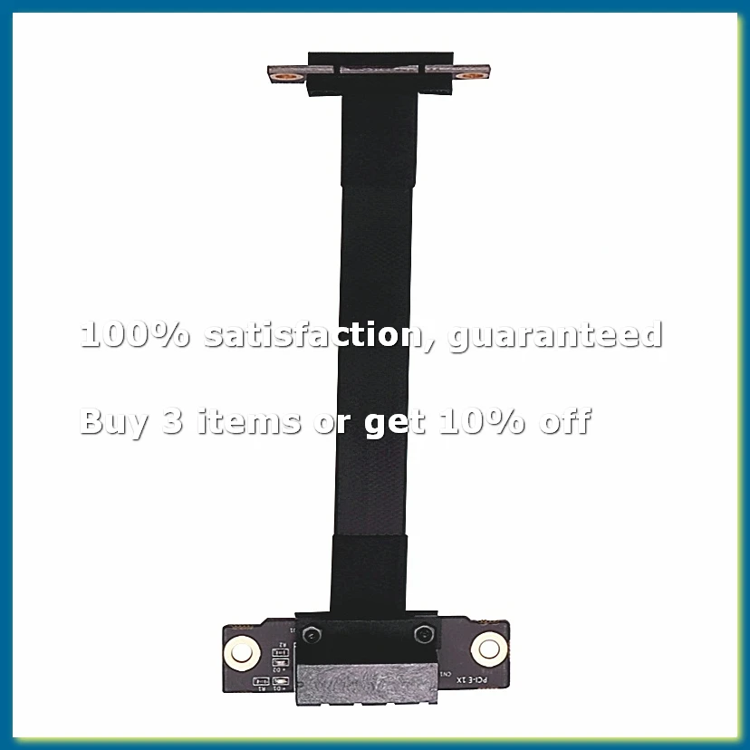 PCIE X1 Riser Cable Dual 90 Degree Right Angle PCIe 3.0 X1 to X1 Extension Cable 8Gbps PCI Express 1X Riser Card 10cm-DT30