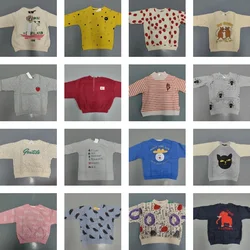 Kid Jumper OUYANG&IVAN Kids Cotton Sweatshirt AW New Children Magenta Velour Clothes Boy Girl Loose Warm Top Sweaters Outwear