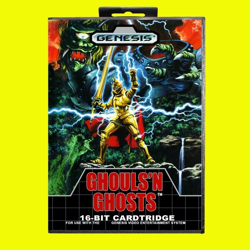 Ghouls N Ghosts MD Game Card 16 Bit USA Cover for Sega Megadrive Genesis Video Game Console Cartridge