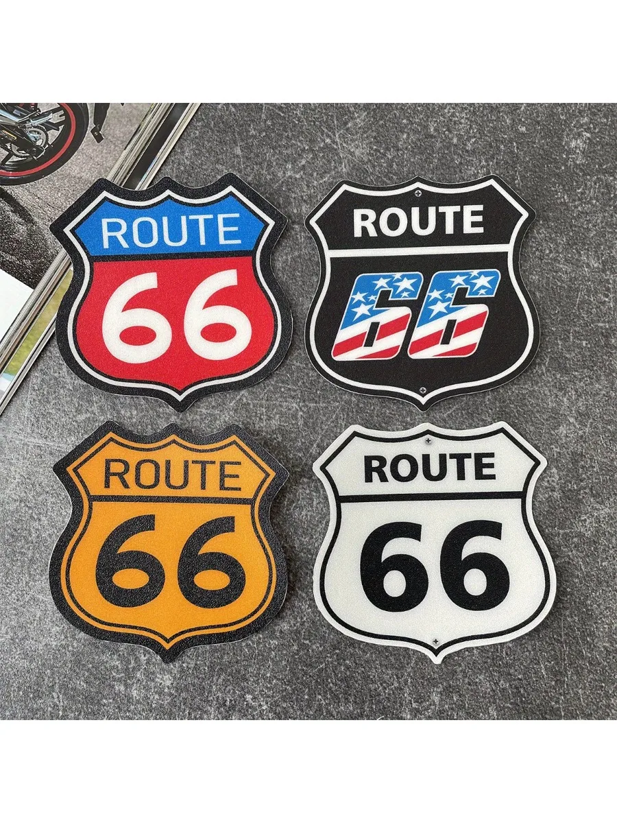 AliExpress NONE 1PC Route 66 Style Waterproof Vinyl Stickers For Car Motorcycle Helmet Laptop Bike Decor Decal