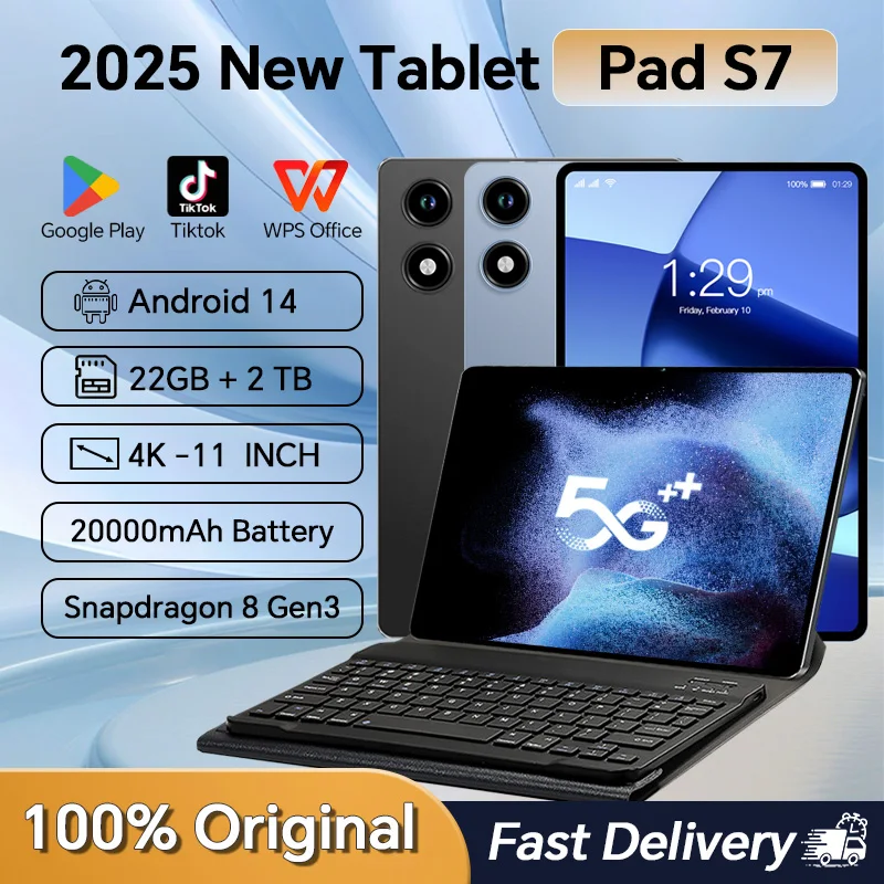 yZ[zV^IWi Pad S7 ^ubg Snapdragon 8 Gen3 22GB+2T 11C` HD 4K Android14 20000mAh fASIM 5G WiFi GPS ^ubg