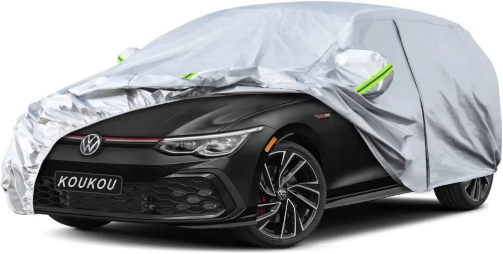 

Waterproof All Weather Hatchback Car Cover, Fits VW Golf GTI, Toyota Matrix, Audi A3, Ford Focus, Honda Fit (Up to 178 inches)
