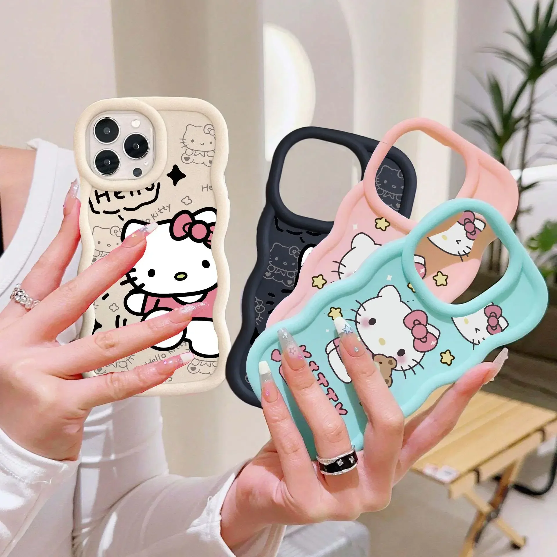 Case For Samsung Galaxy A06 A54 A53 A52 A51 A50 A73 A35 A34 A33 A32 S23 S24 S25 Ultra Plus S24FE S20FE Sanrio Hello Kitty