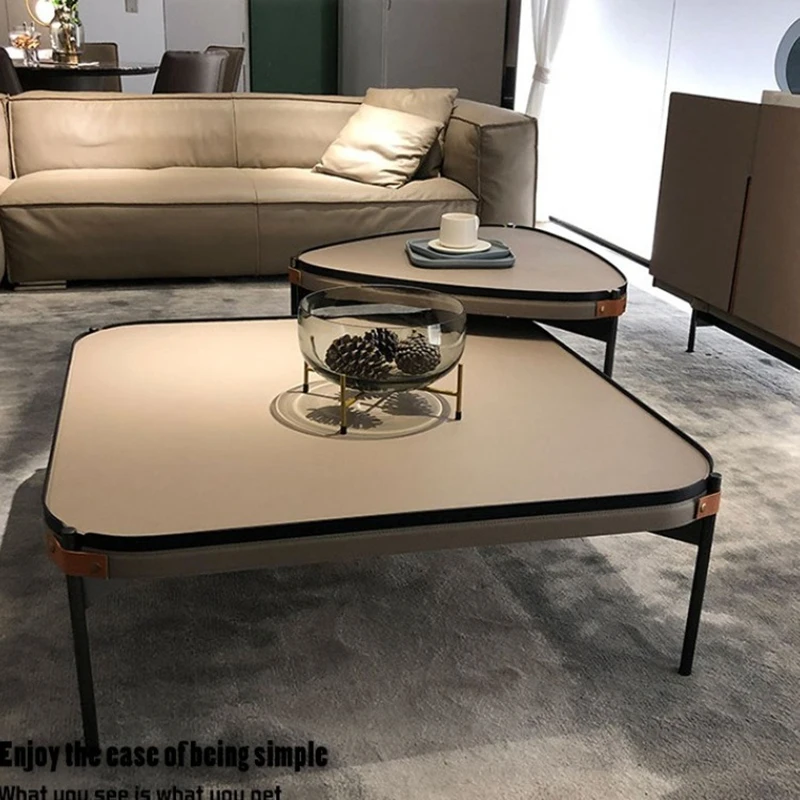 

Italian Minimalist Coffee Tables Nordic Creative Living Room Luxury Sofa Side Table Modern Minimalist Furniture Escritorios FYCT