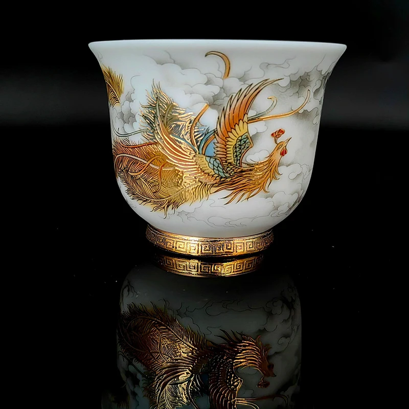 China Ceramic Unusual Glaze Jingdezhen Porcelain Cup Glaze Aesthetic For Kung Fu Puer Oolong Tieguanyin Flower Tea Ceremony