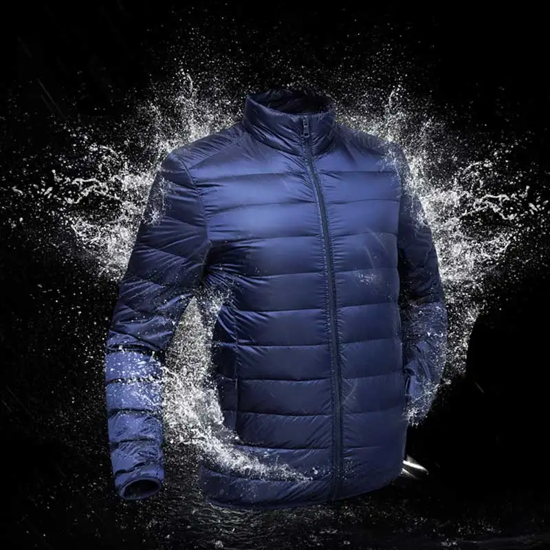 6XL Winter Men Thick Plush Warm Jacket Men Windproof Waterproof Light Down Jacket Men Fashion Casual Duck Down Jacket Coat Male