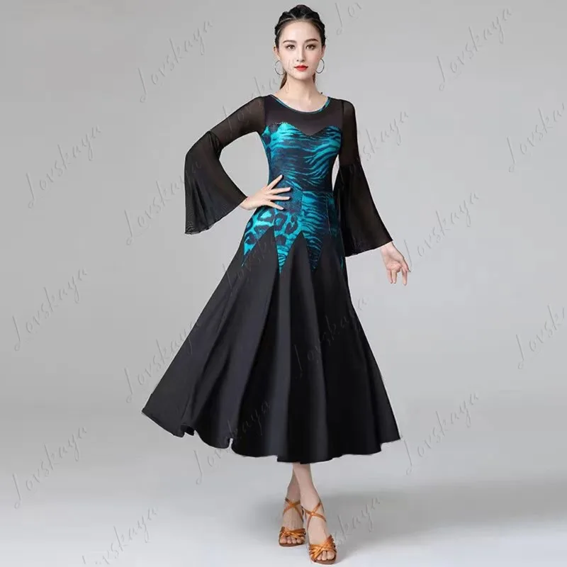 Modern Dance Dress - National Standard Waltz Ballroom Dancing Grand Sweeping Dress Professional Competition Performance Outfit