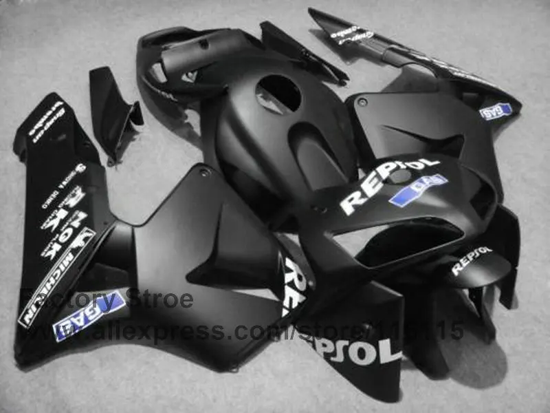 Injection Molding for HONDA CBR600RR fairings kit 2005 2006 CBR 600 RR 05 06 matte black repsol fairing