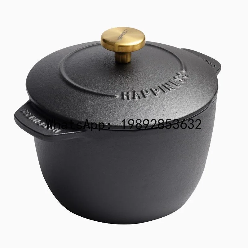 

PYJ cast iron stew household uncoated mini multi-functional saucepan
