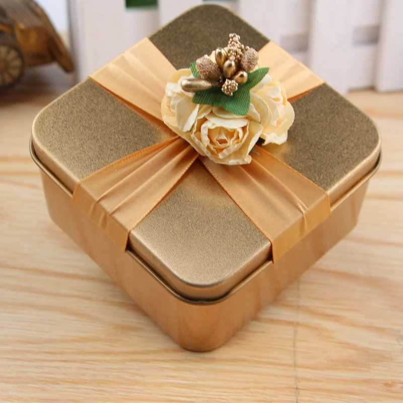 

6 PCS Wedding Candy Box Gift Storage Case for Birthday Party Iron Tin Boxes Tinplate