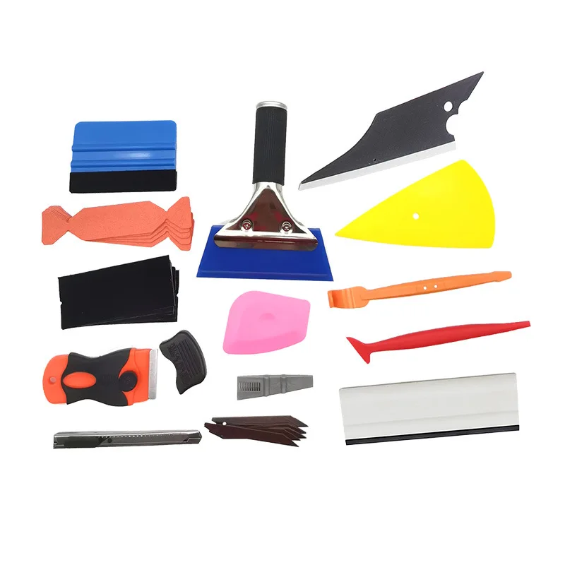 14Pcs Automotive Sun Protection Window Tinting Kits With Corner Edge Trimmer,Micro Squeegee,Razor Blades For Window Tint  14SC2