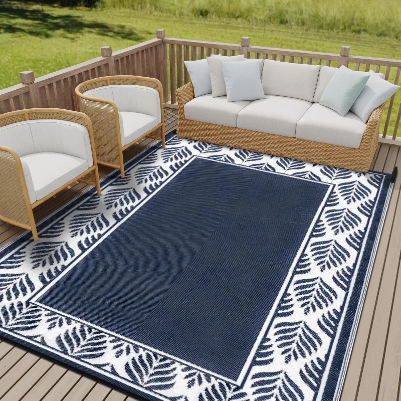 

Outdoor Plastic Straw Rug, Waterproof Mat, Washable Large Floor Mat and Rug for Outdoors, RV, Beach, Patio, Camping, Backyard
