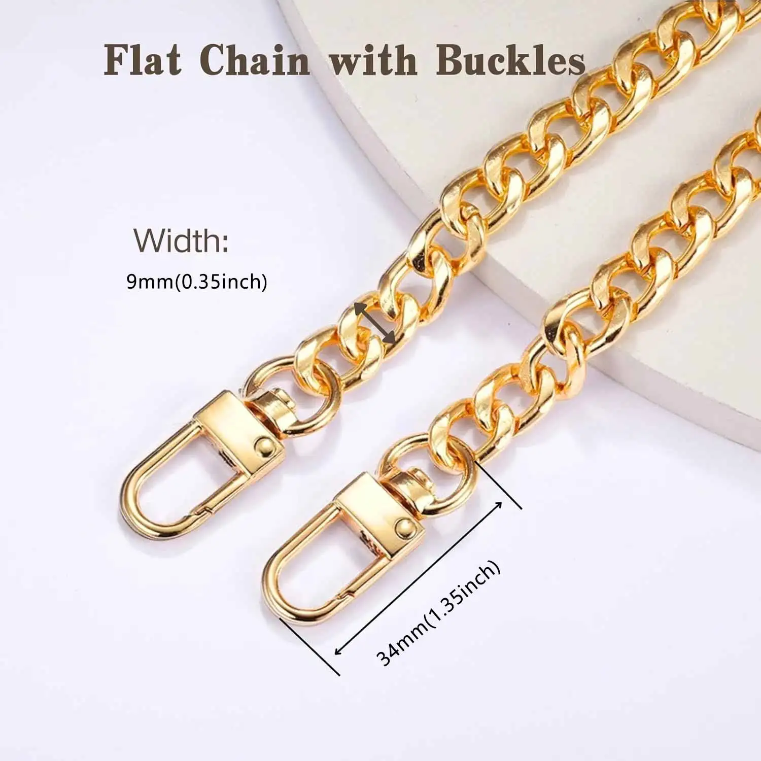 Metal Purse Chain Strap Handle Replacement Chain Handbag Shoulder Bag Chain Accessories Handle for Bags