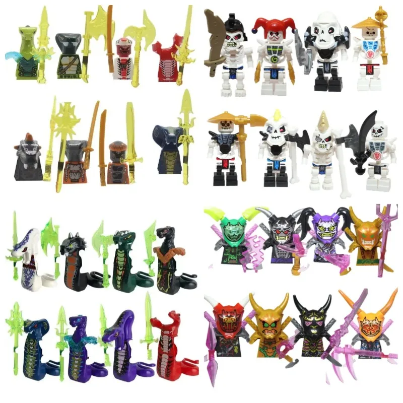 104 PCS ninja building block doll set, assembled role action doll DIY building block doll toy boy birthday gift. view 4