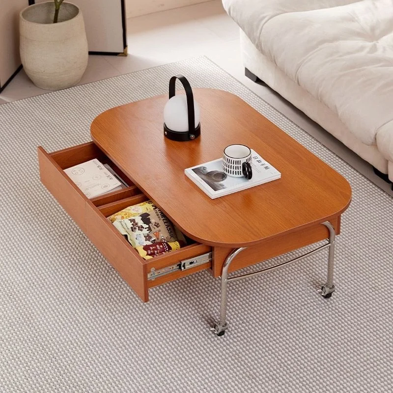 #Modern Multifunctional Wooden Folding Coffee Table Square Extendable Center Table Living Room Tea Table Home Furniture