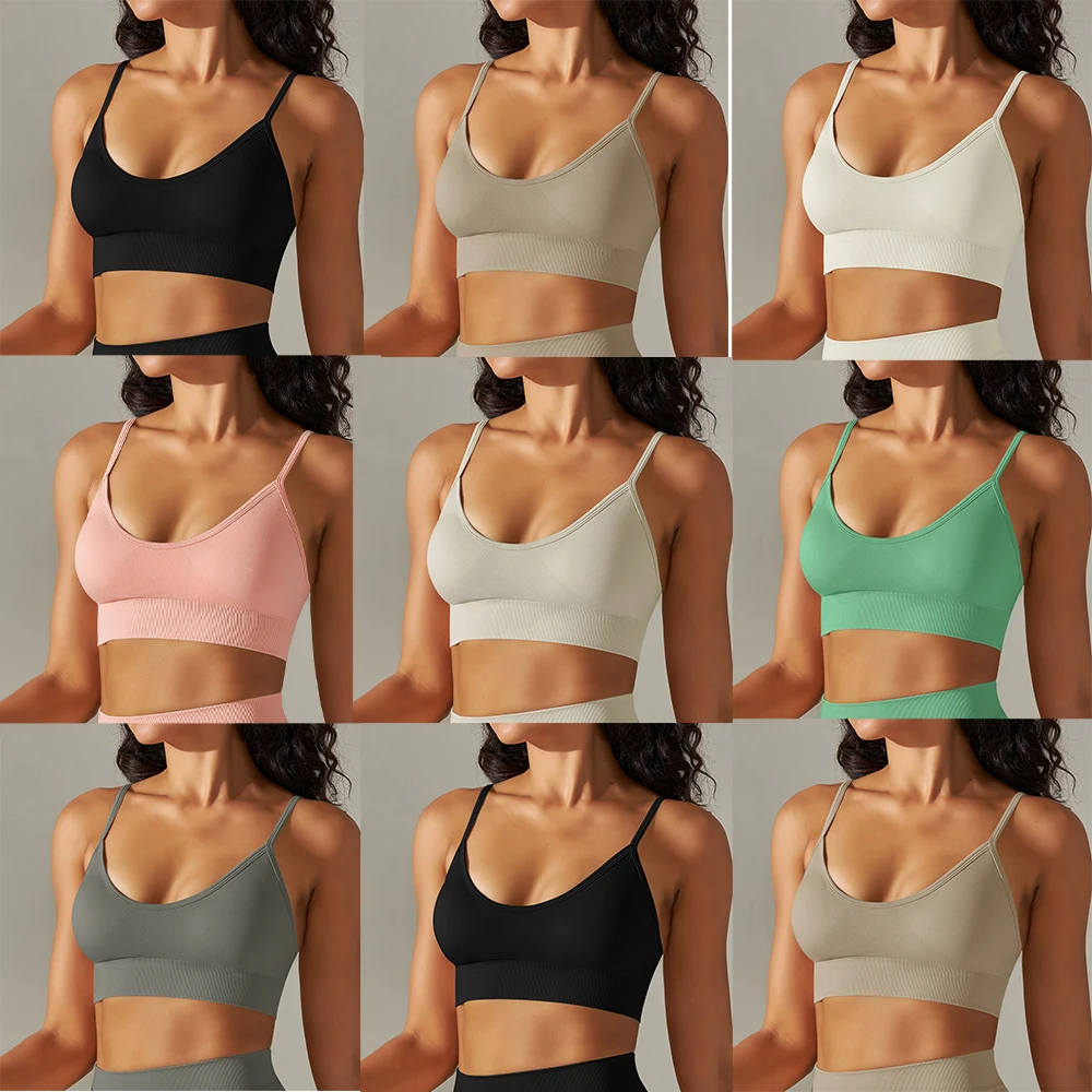 Vnazvnasi Seamless Underwear Yoga Top for fitness High Elastic Sport Bra for Women Gym Female Push Up Workout Clothes Sportswear