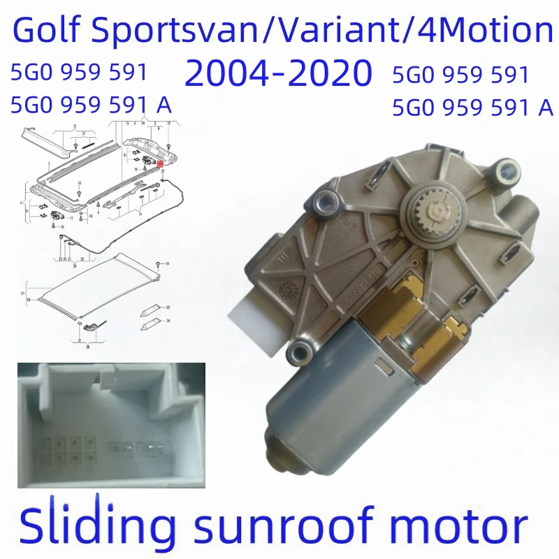 NEW Jetta Golf Sportsvan/Variant/4Motion Sliding sunroof motor 5K0959591 5G0959591 5G0959591A 510959591 510959591A 2014-2020