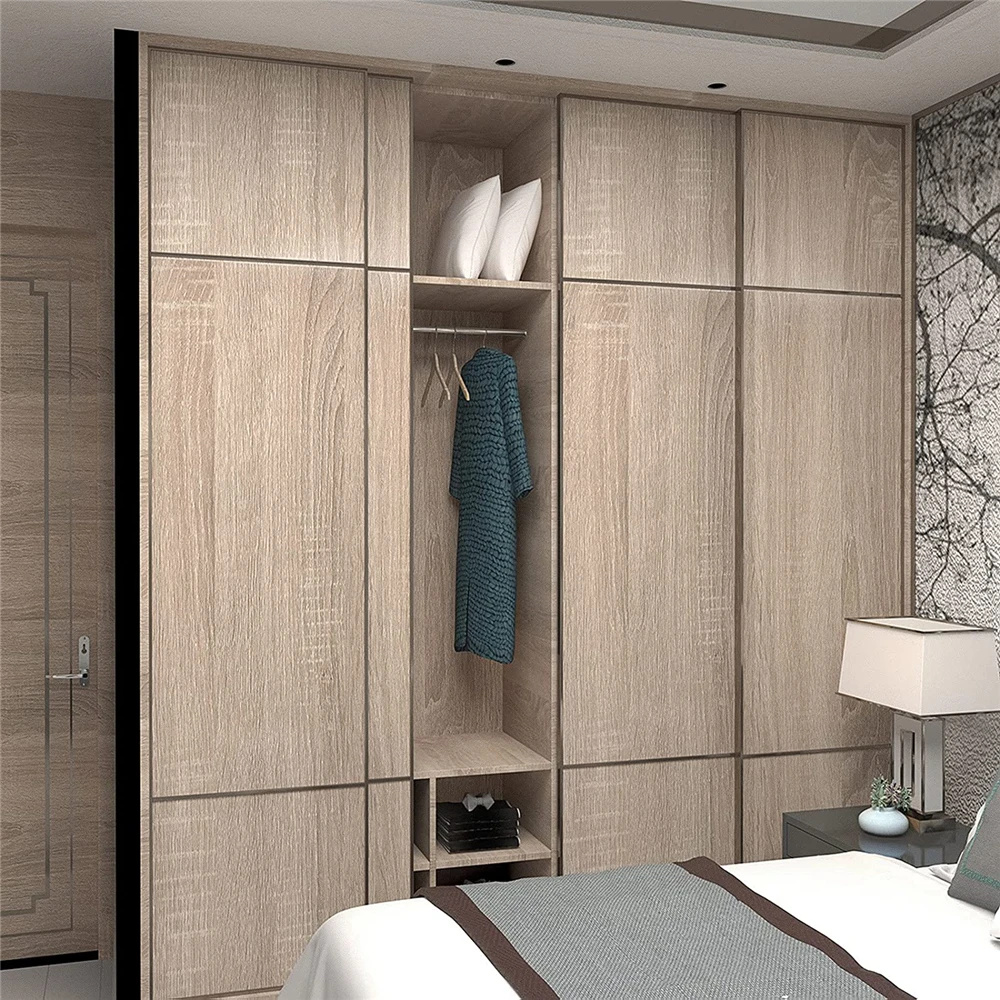 55 cm breite, selbstklebende Vinyl-Tapete mit Holzmaserung – wasserfeste Heimdekor-Aufkleber für Tür, Kleiderschrank, Schrank, Tisch, Möbel – Detail 15