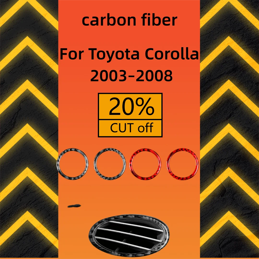 For Toyota Corolla 2003–2008 carbon fiber Universal on both sides Mist removal vent trim cover Car interior Accessories sticker