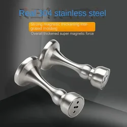 New Stainless Steel Magnetic Door Stopper Sticker Toilet Glass Hidden Door Holders Catch Floor Doorstop Door Hardware