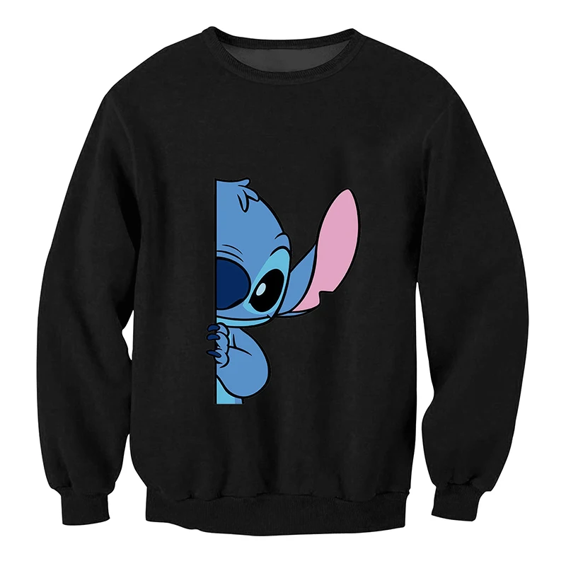 Stitch Disney New Unisex Hatless Sweatshirt Customize Crew Neck Sweater Fashion Men's Women's Casual Sweater ﻿Tops 2025