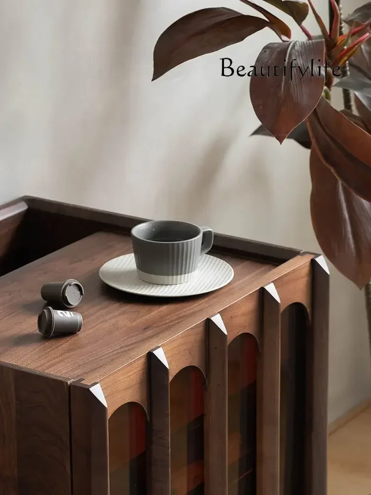 Simple Retro Sweeper Cabinet Living Room Design Side Cabinet Partner Mop Cabinet