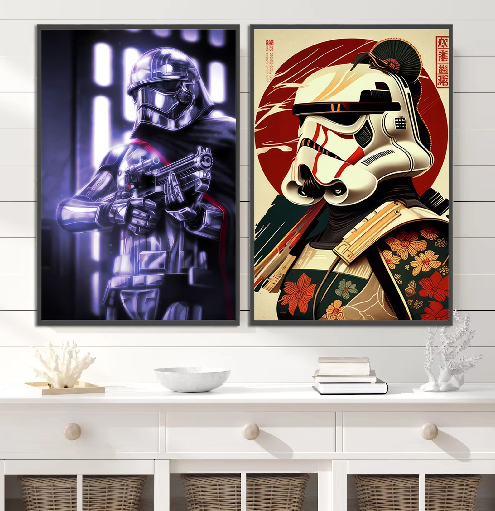 Star Wars Stormtrooper Self-adhesive Poster Movie Figures Home Decoration Painting Wall Art Bedroom Decor Wallpaper Kid Gift