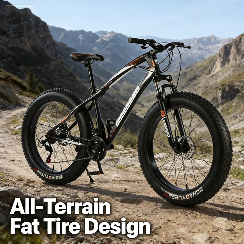 블랙 오렌지 4.0 플러스 와이드 타이어 산악 자전거 야외 모래길 자전거 타이어 26x1.5 인치