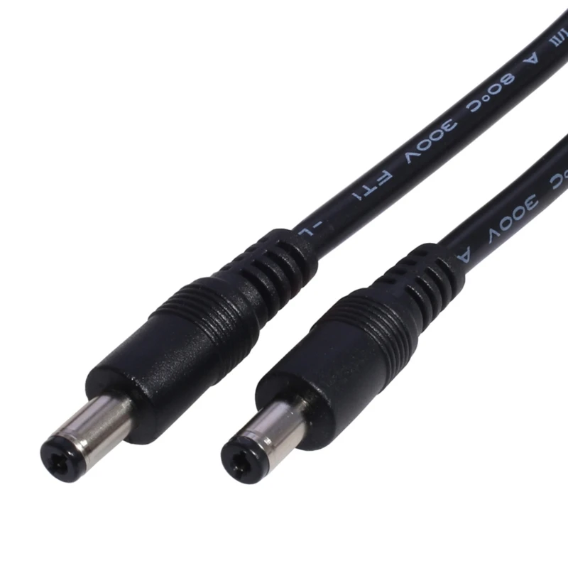 DC5521 to DC5521 Cable Cord, 18AWG DC5.5m X 2.1mm Male Plug to