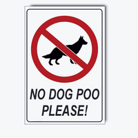 Car Stickers No Dog Poo Please Sign 13CM PVC KK