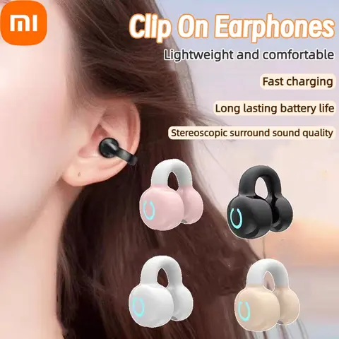 Xiaomi Bluetooth 5.4 Clip-on-hörlurar TWS Trådlösa hörlurar HiFi Stereo Brusreducerande Headset för Xiaomi iPhone Samsung 10 best sales Xiaomi-kolv - №3