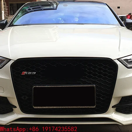 A3 S3 8V لـ A-u-d-i No Emblem RS3 Honeycomb Grill 2013-2016 #1