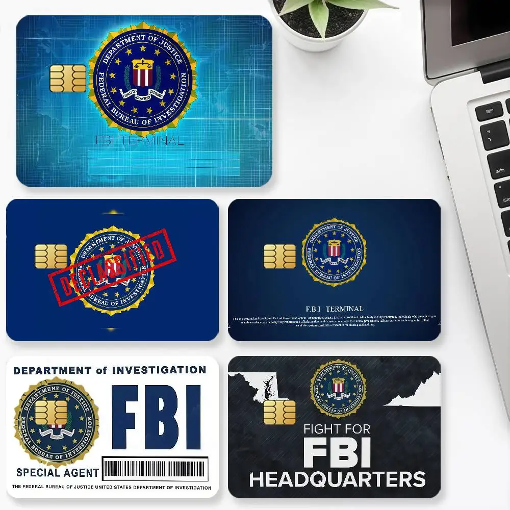 F-FBI Credit Card 4PCS Anti-scratch Waterproof  Stickers for Bank Debit Decorative Protection