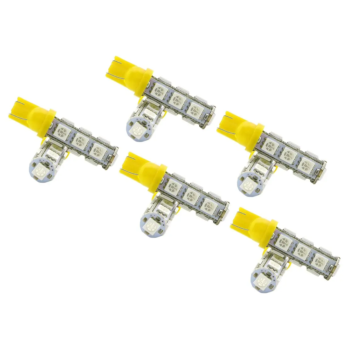 

10 шт. Янтарная лампа T10 5050 W5W 13SMD для автомобиля RV Camper 193 194 2821 921 922 158 160 161 161B 168 168A 912 12 В 5 Вт