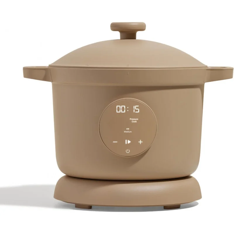 

6-Quart Multicooker: 4 Modes Pressure Cook, Slow Cook, Sear & Saute, Keep Warm Hands-Free Steam Release, Tailored Control Panel