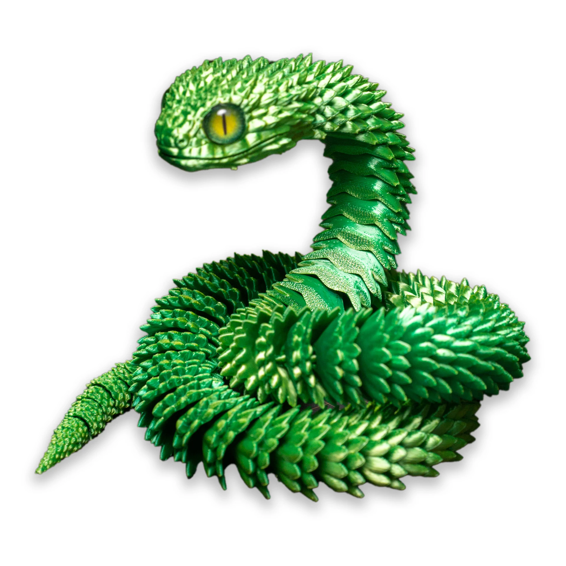 3D Printed Snake Articulated Bush Viper Toy-Dragon Snake