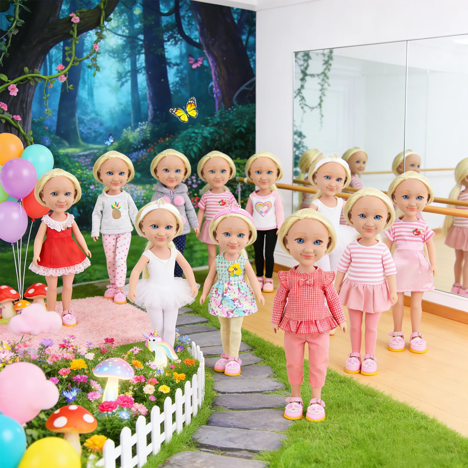 

Little Fashionistas Doll Looks for Every Adventure Cute 14-inch American 35cm Baby Girl Dolls Perfect for Imaginative Play Toy