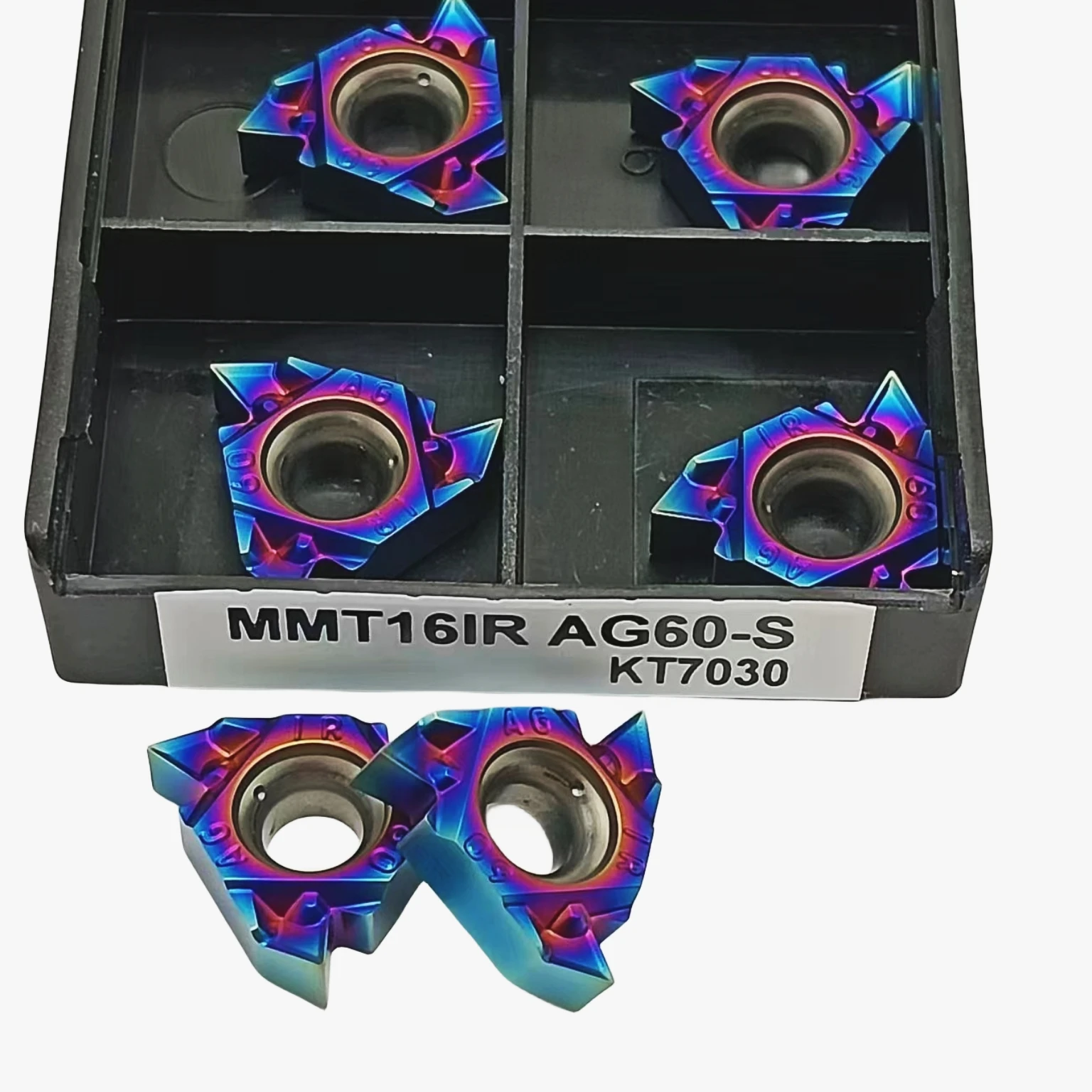 High quality MMT16ER AG60-S MMT16IR AG60-S nano blue thread insert cemented carbide blade CNC tool blade 16ER 16IR AG60
