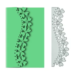 Four Leaf Lace Pattern Metal Cutting Dies Scrapbooking Postcard Cover DIY Craft Card Surface Edger Border Decorating Cutter Mold