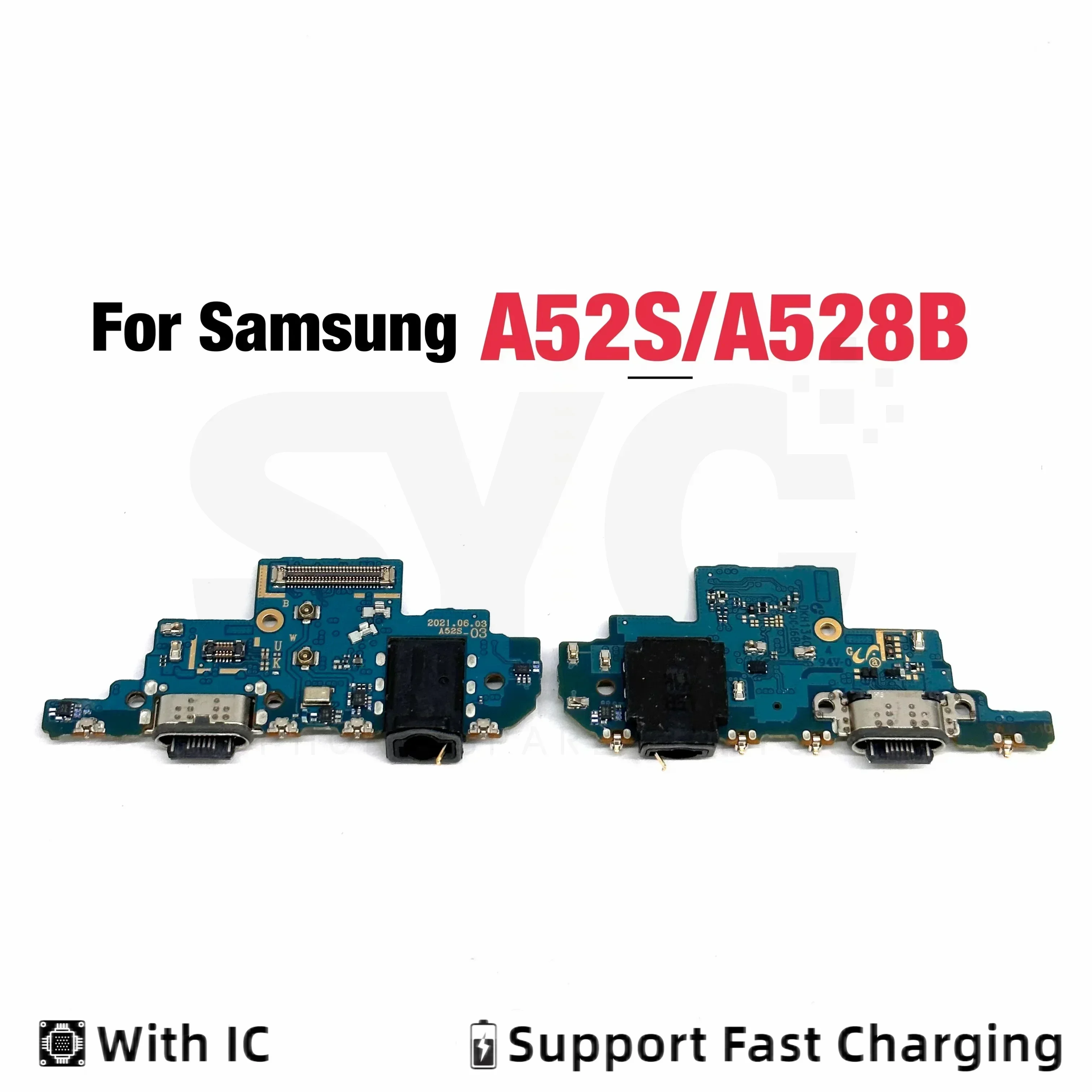 Nowa Płytka Portu Ładowania USB z Flexem i Układem Scalonym (IC) do Samsung A72 A725F A52 A525F A52S A528 A42 5G A426B - Zamiennik