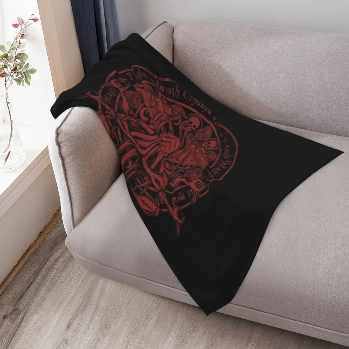 The Idol - Cthulhu Red Variant Throw Blanket Hair أنعم بطانيات منقوشة ناعمة أشعث #3