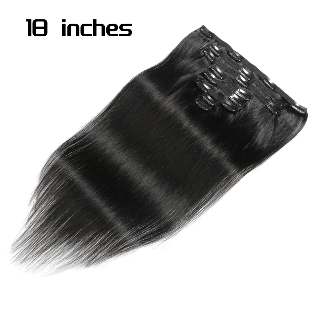 18Inch Clip In Extensions Mens-Haar Clip Steil Haar Extensions Naadloze Huid Inslag Clip-On Haarstukken