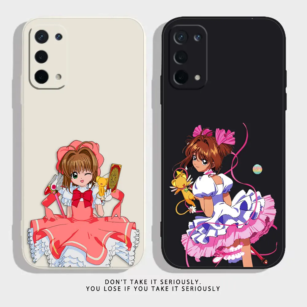 Sakura Kinomoto Cardcaptor Sakura Phone Case For OPPO A52 A54 A55 A57 A78 A72 A73 A74 A91 A93 A92S A94 A95 A96 4G 5G Case Funda