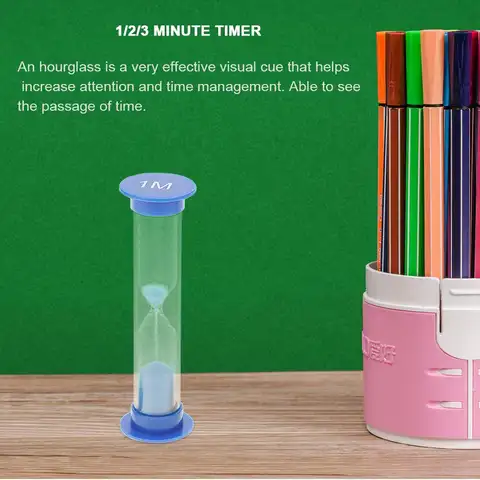 1/2/3 Minutes Plastic Hourglasses Time Management 3pcs/Set Desktop Sand Watch  Gift Home Decoration for Kitchen Office
